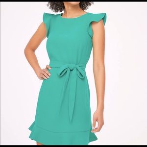 LOFT Outlet Tie-Waist Flutter Dress